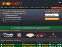 Tablet Screenshot of findpoker.com.au